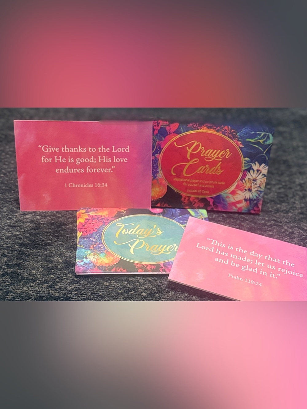 Crown Jewlz Box of 20 Floral Design Prayer & Scripture Cards
